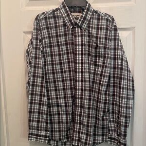 Wrangler boys Casual Plaid Shirt - Black, White, and Brown xl